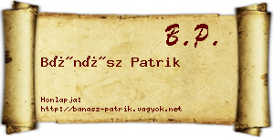 Bánász Patrik névjegykártya